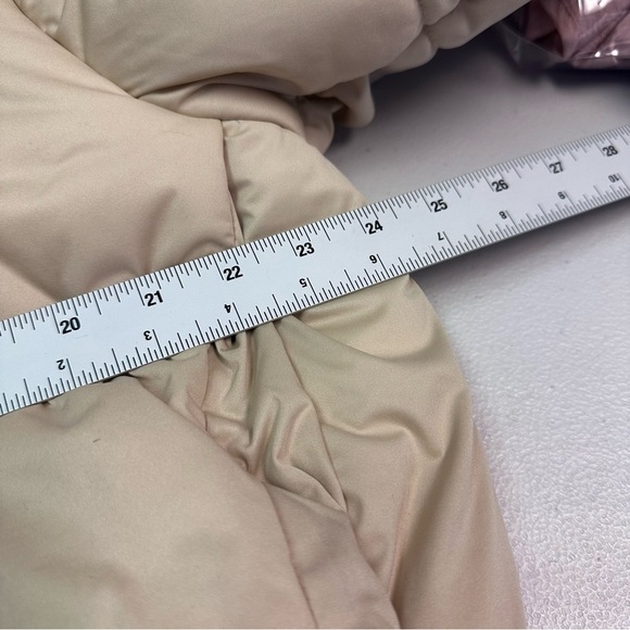 Avec les Filles Tan Hooded Puffer Jacket with Sherpa Lining - Picture 10 of 10